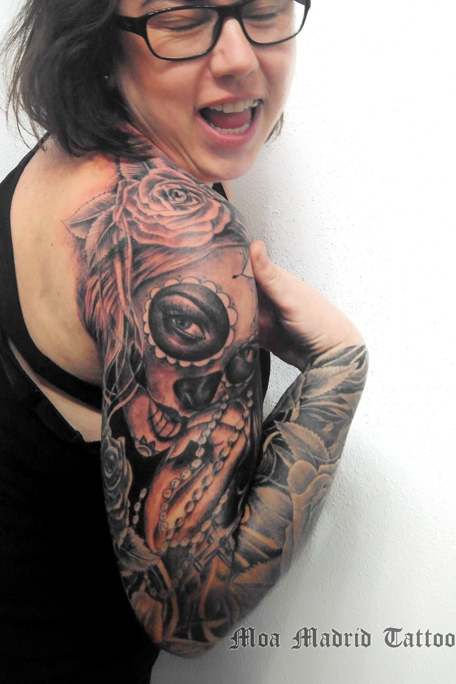 Ven a mi estudio de Madrid a llenarte tu brazo de tatuajes