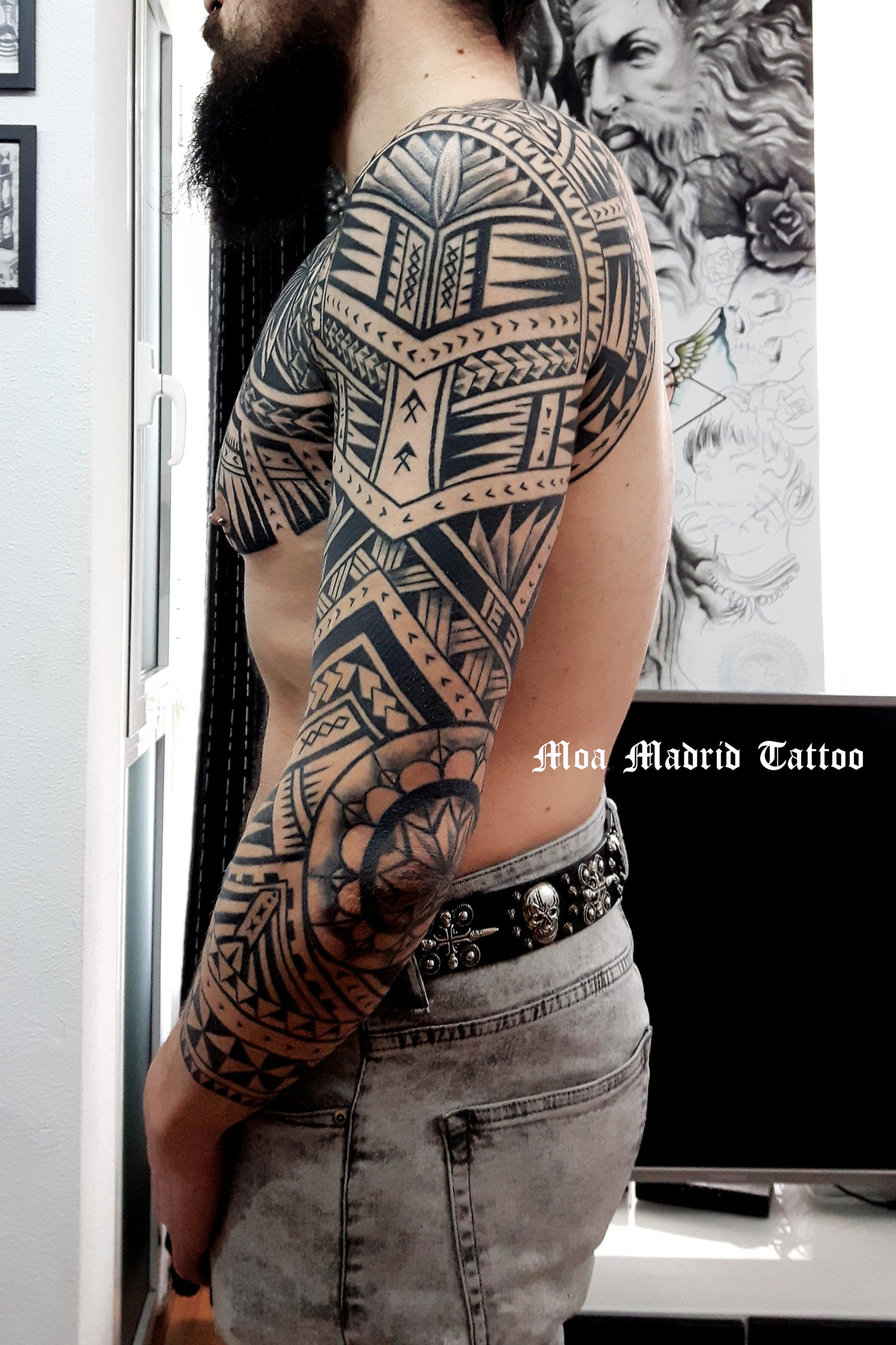 Tattoo maorí realizado en Madrid por Moa Madrid Tattoo