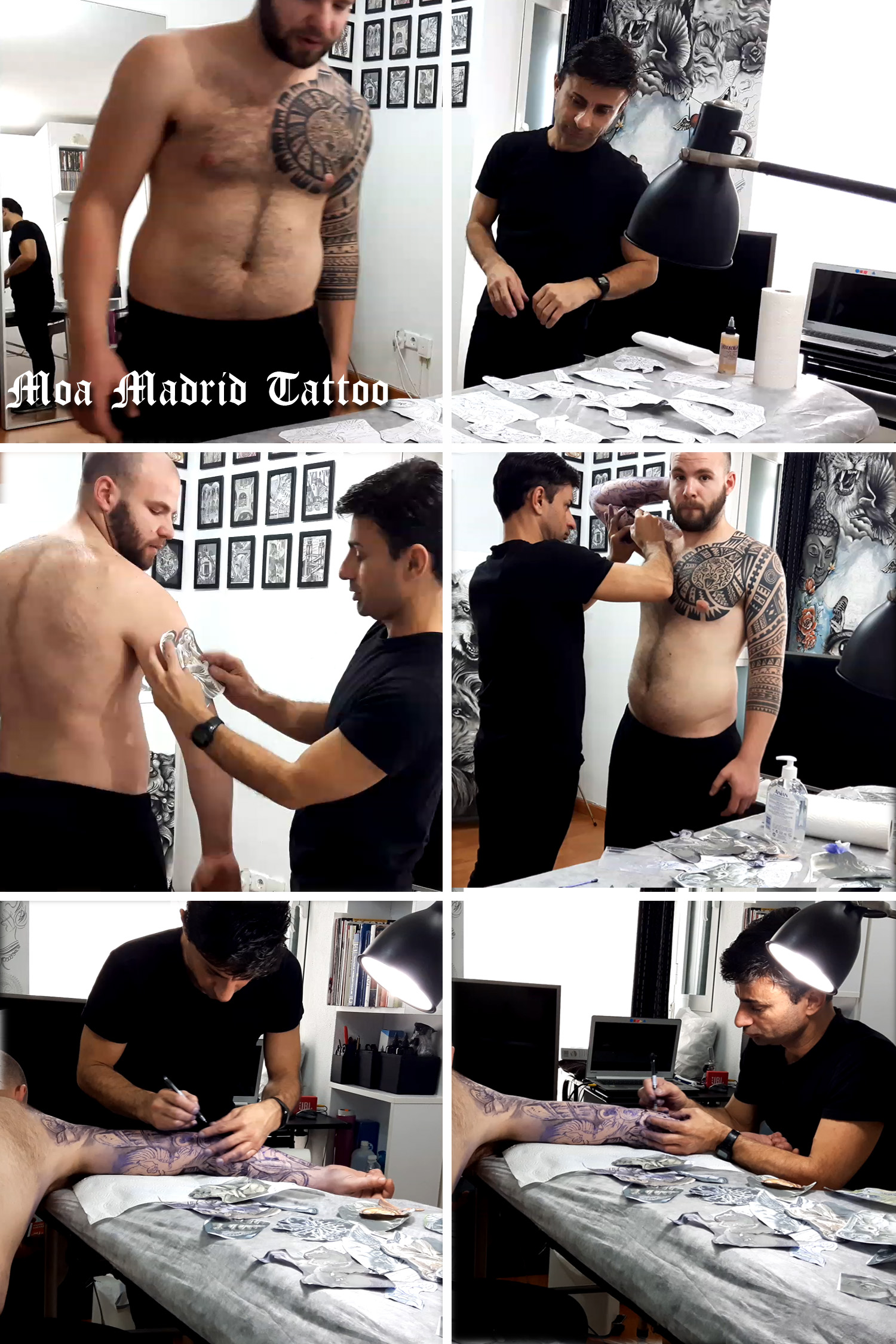 Sesión de diseño de tatuaje en mi estudio de Madrid