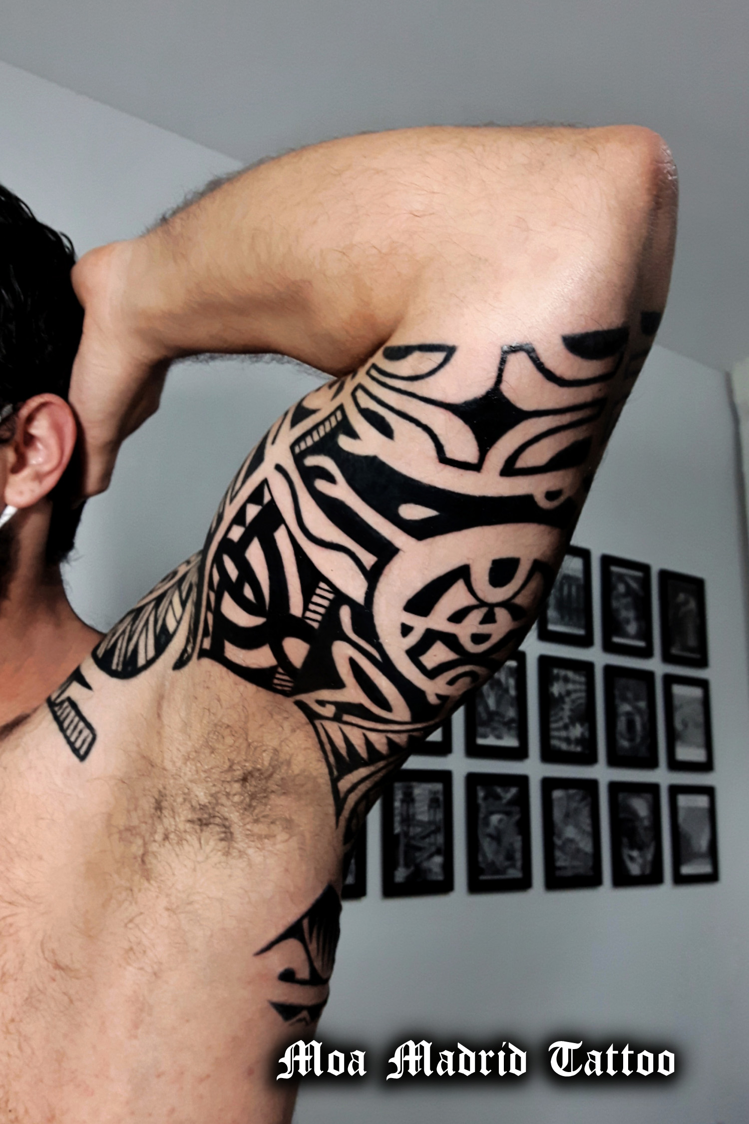 Parte interna del tatuaje maorí inspirado en 'La Roca'