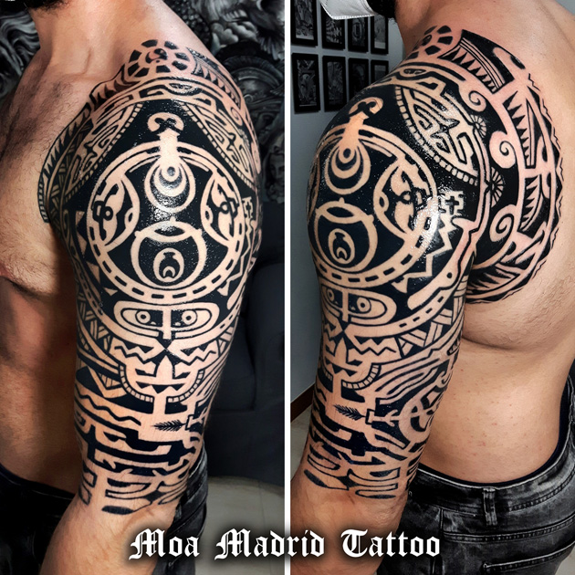 Tatuaje maorí estilo La Roca