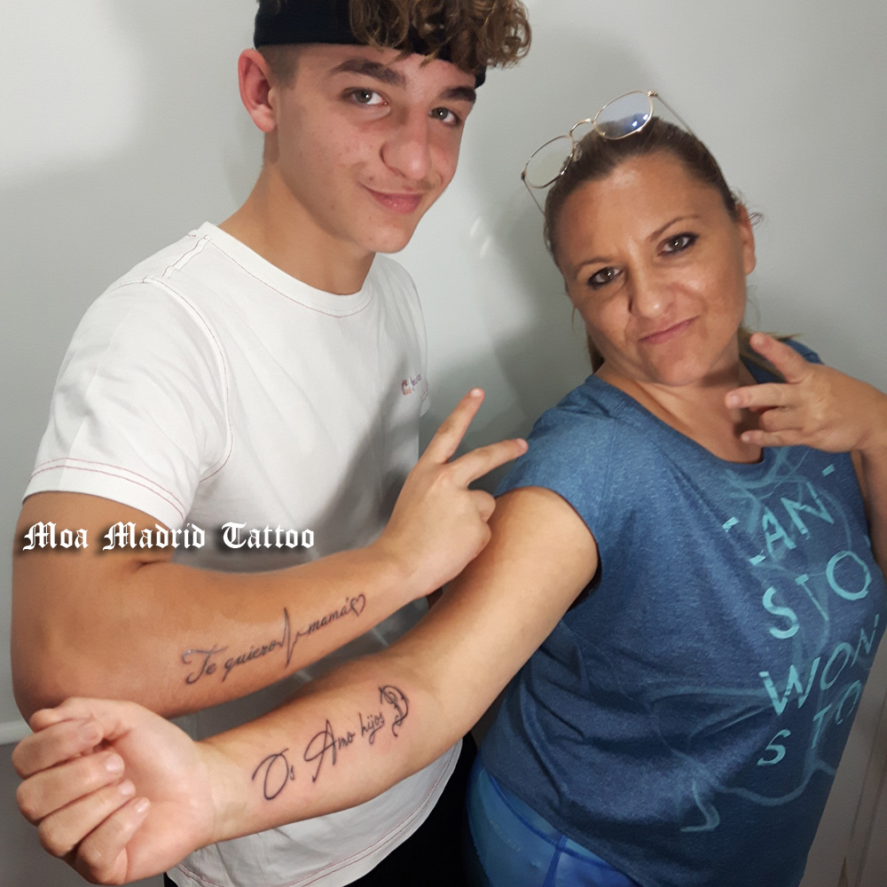 Tatuajes de frases para madre e hijo