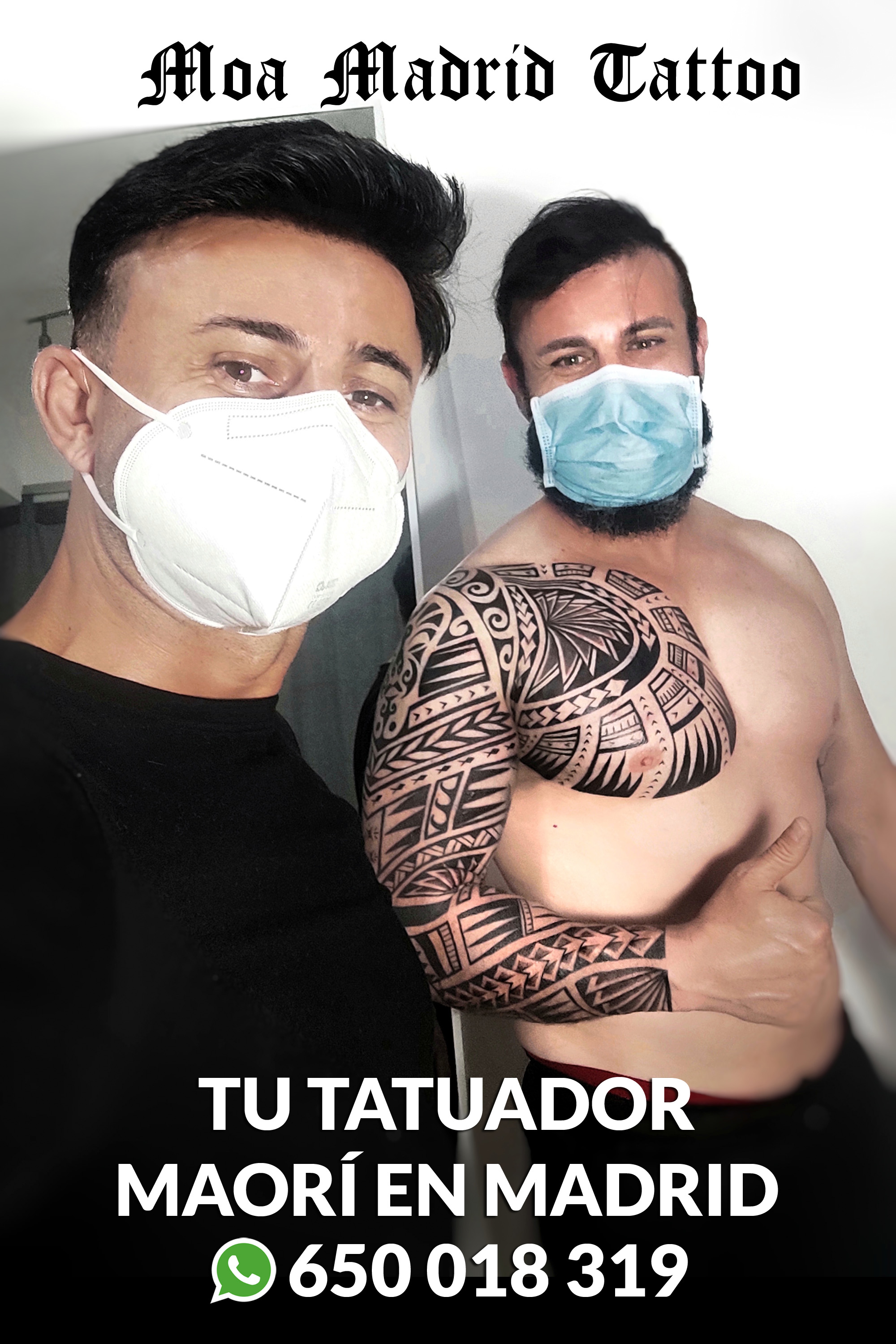 Tatuador maori en Madrid WhatsApp 650018319 clientes satisfechos