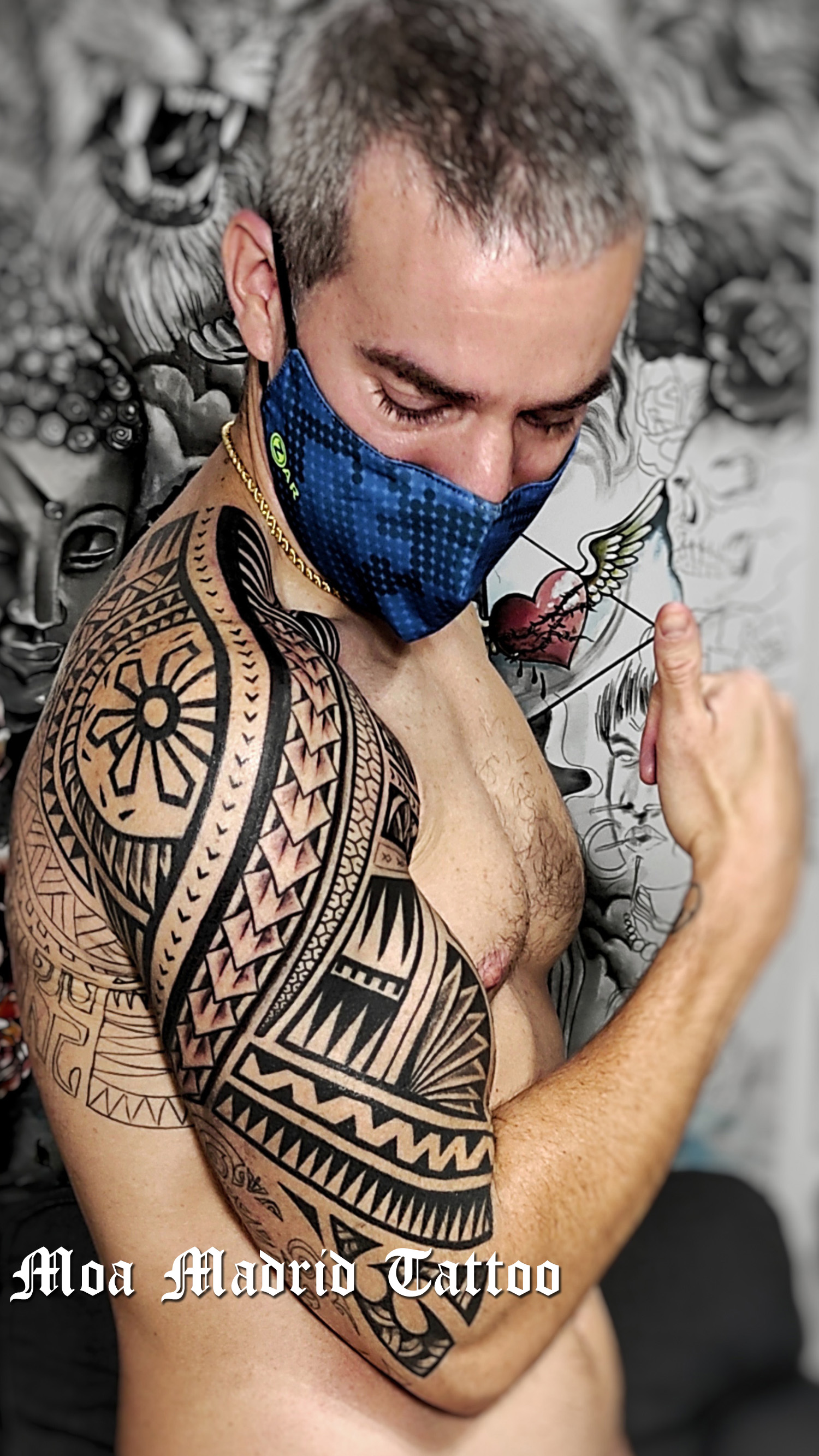 Tatuaje samoano diseñado y realizado en Madrid