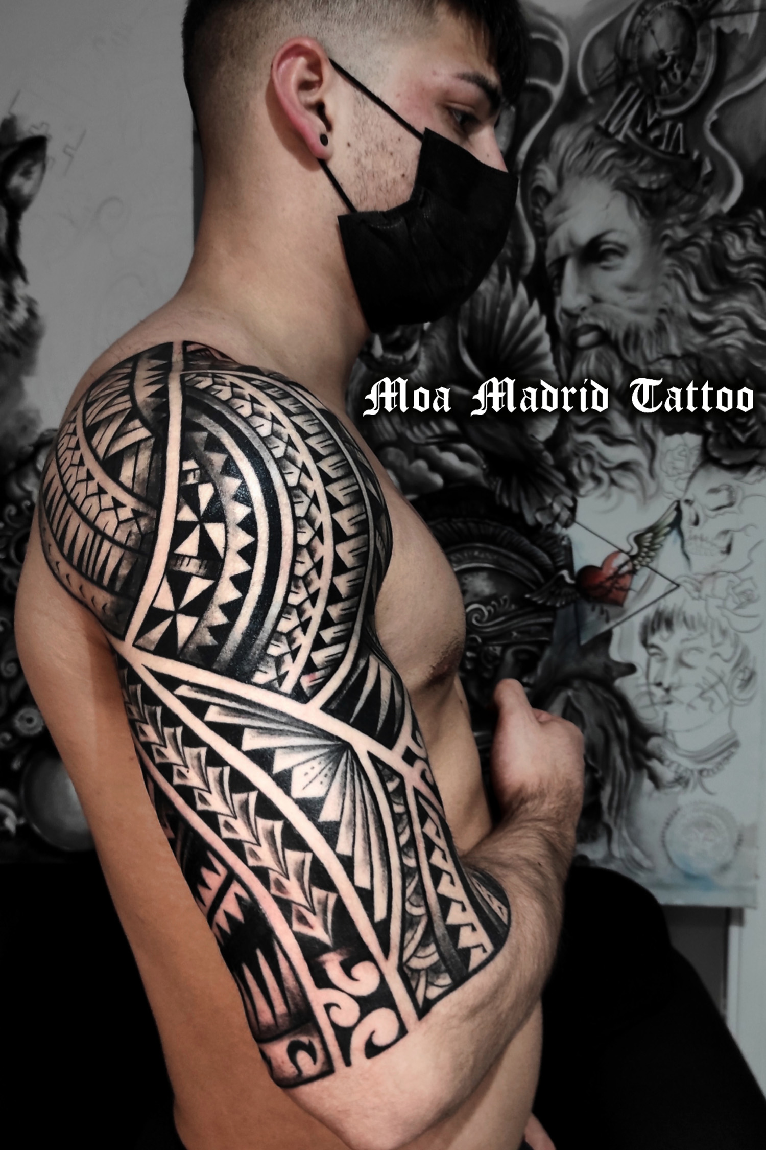 Tatuaje samoano diseño exclusivo en Madrid