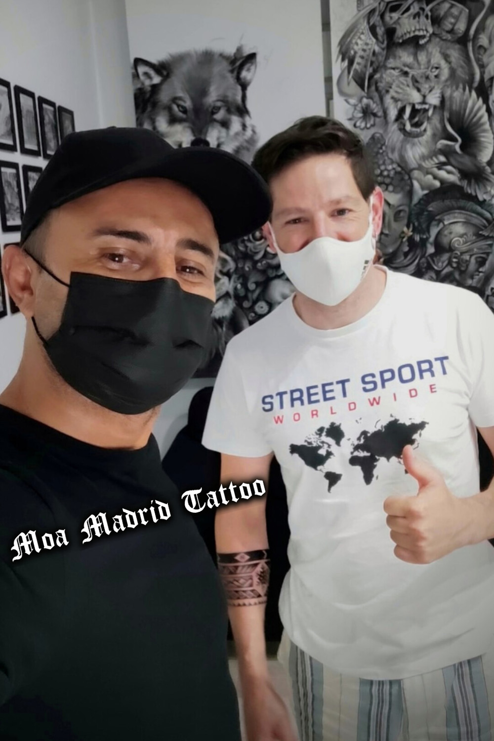 Marcos ha venido desde Andorra a mi estudio de tatuaje de Madrid