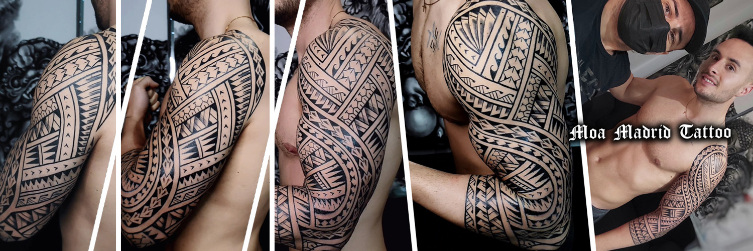 Novedades Moa Madrid Tattoo - Tatuaje samoano de hombro a antebrazo