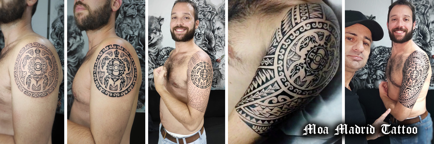 Novedades Moa Madrid Tattoo - Tatuaje maorí con tortuga en el brazo