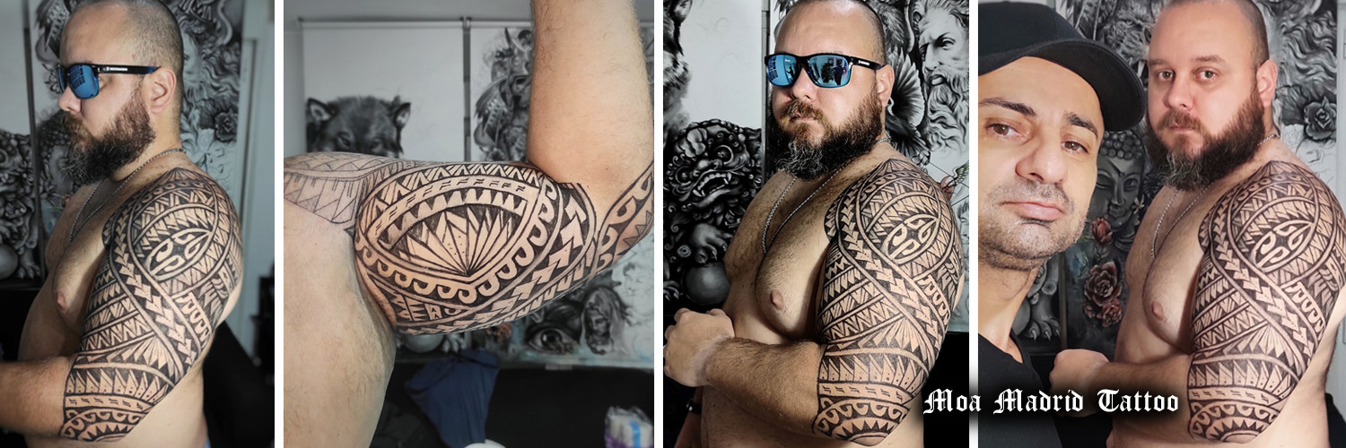 Novedades Moa Madrid Tattoo - Diseño de tatuaje samoano de hombro a codo