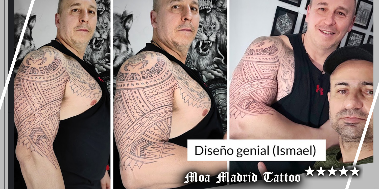 Reseña 5 estrellas en Google por el diseño del tatuaje polinesio contemporáneo