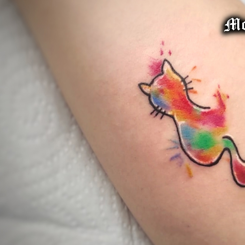Tatuaje acuarela de su gato (watercolor)