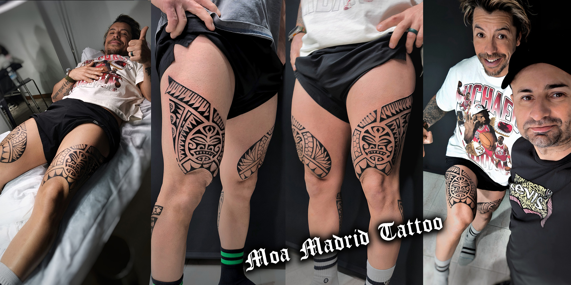Opiniones sobre Moa Madrid Tattoo - Doble tatuaje maorí y samoano en las piernas