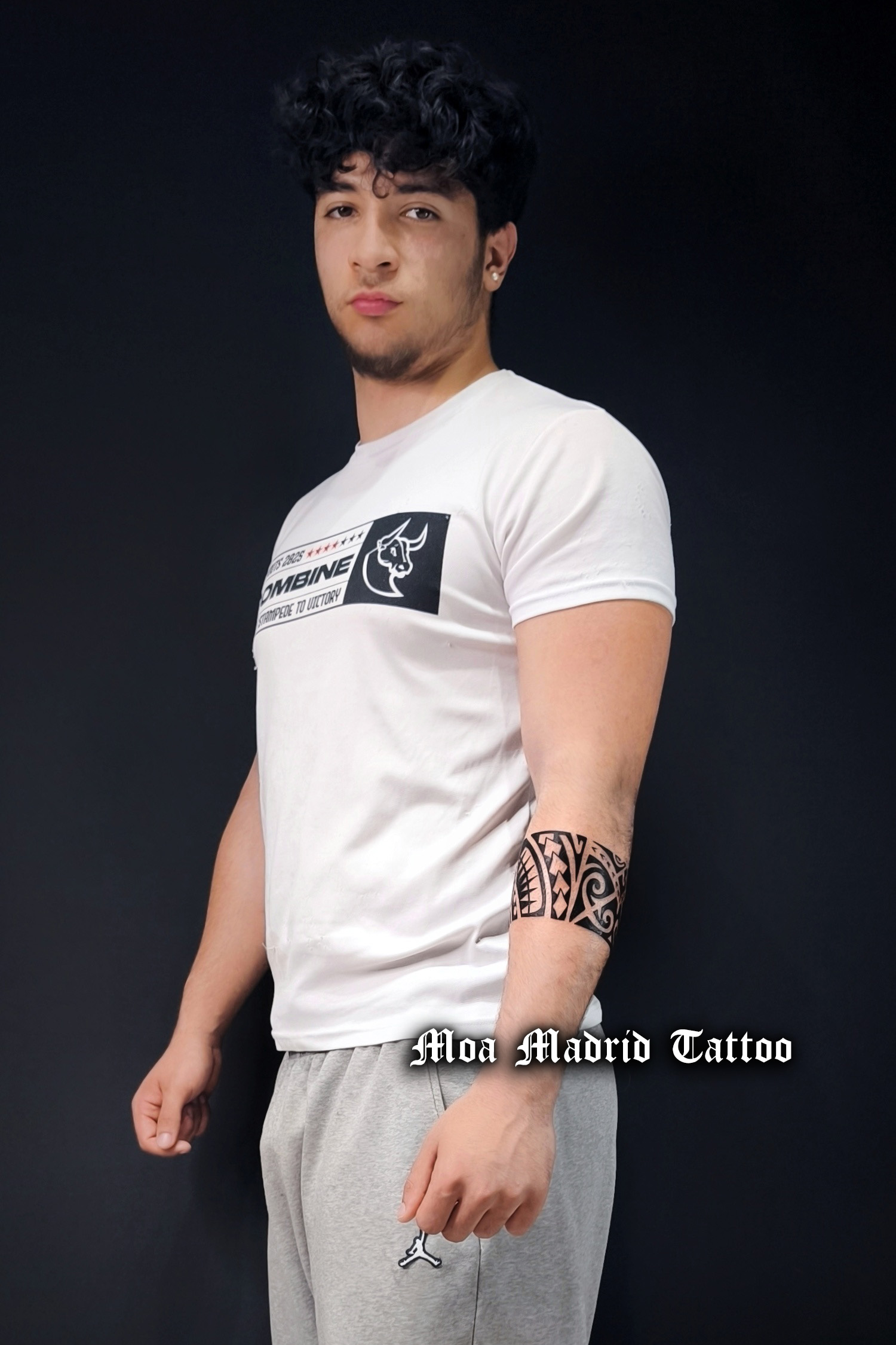 Jugador de Las Rozas Black Demons y su tatuaje