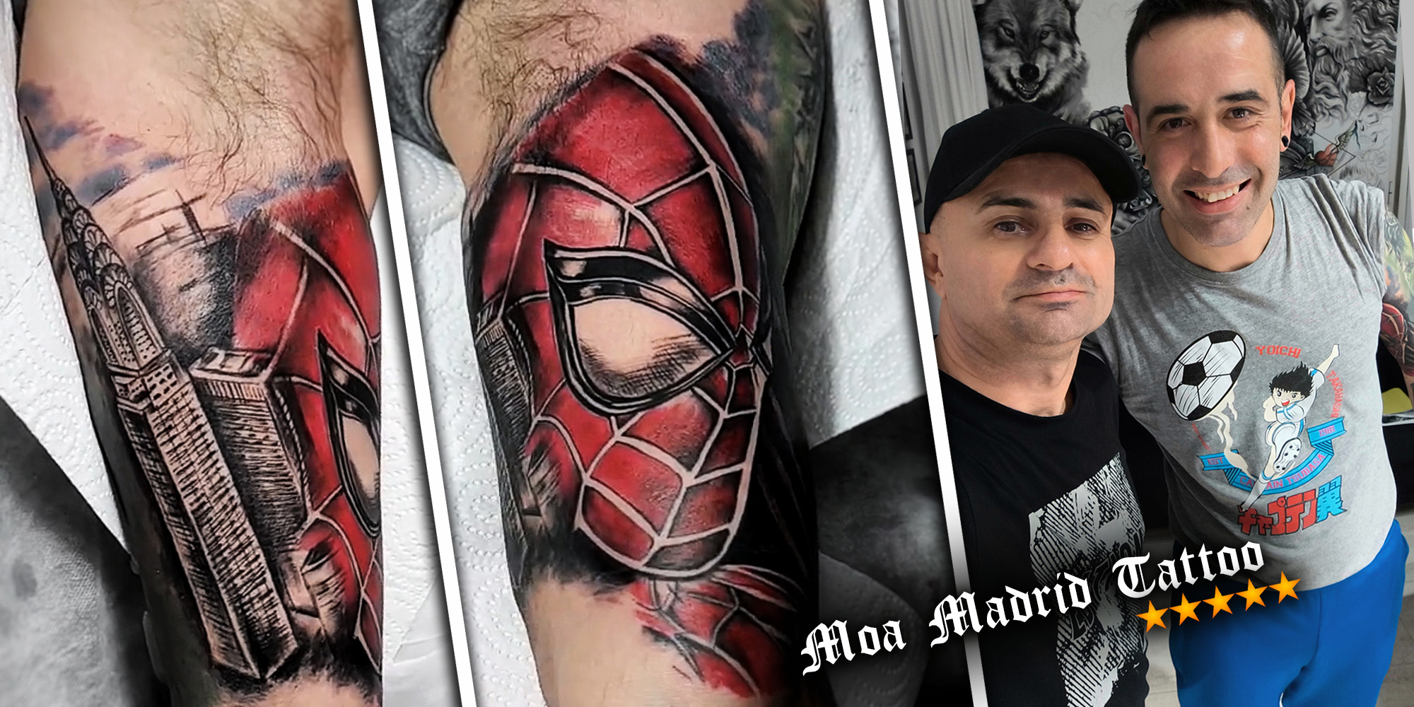 Opiniones de clientes sobre Moa Madrid Tattoo - Tatuaje de Spider-Man, New York