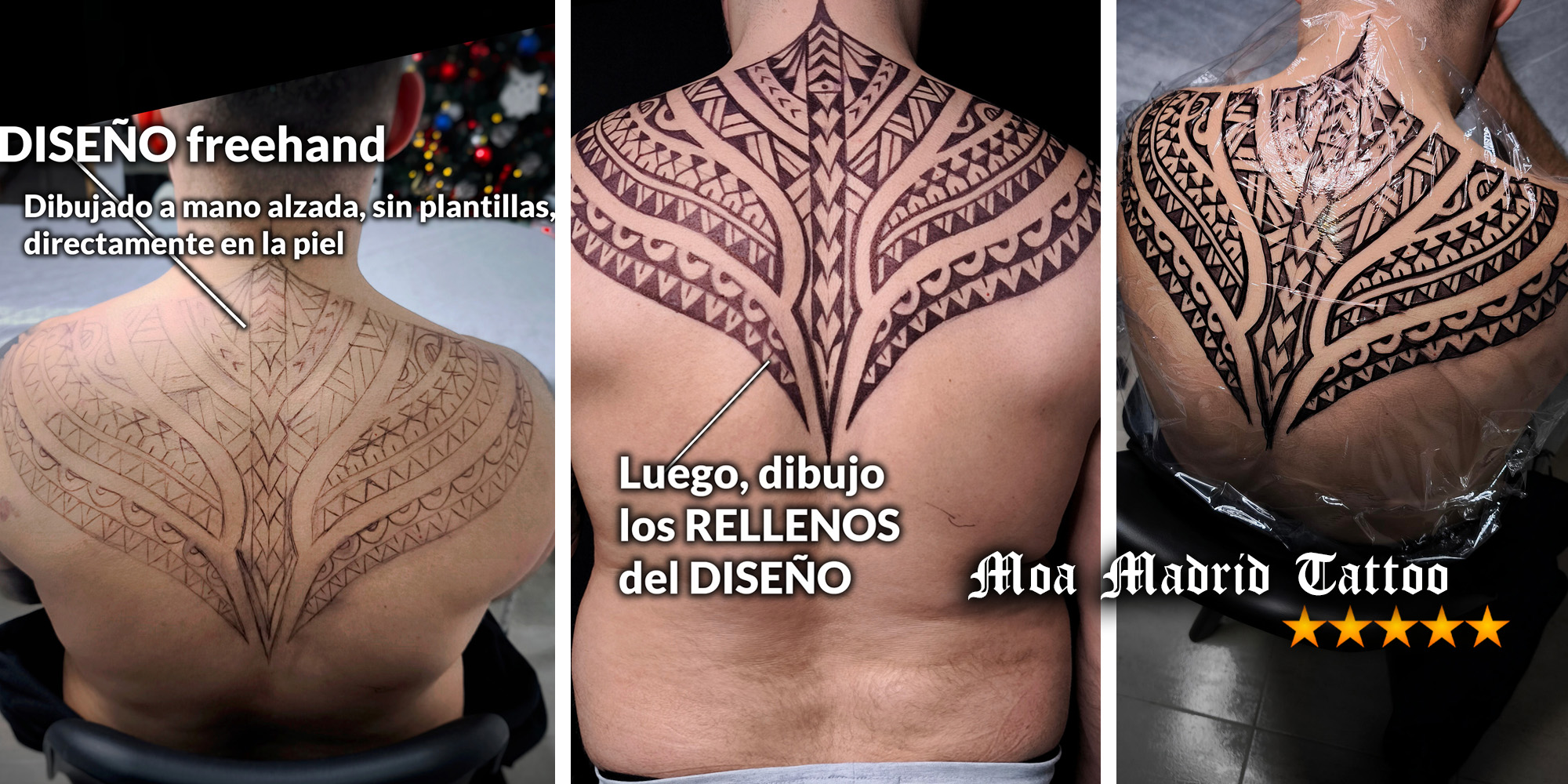 Opiniones de clientes sobre Moa Madrid Tattoo - Diseno freehand de tatuaje samoano